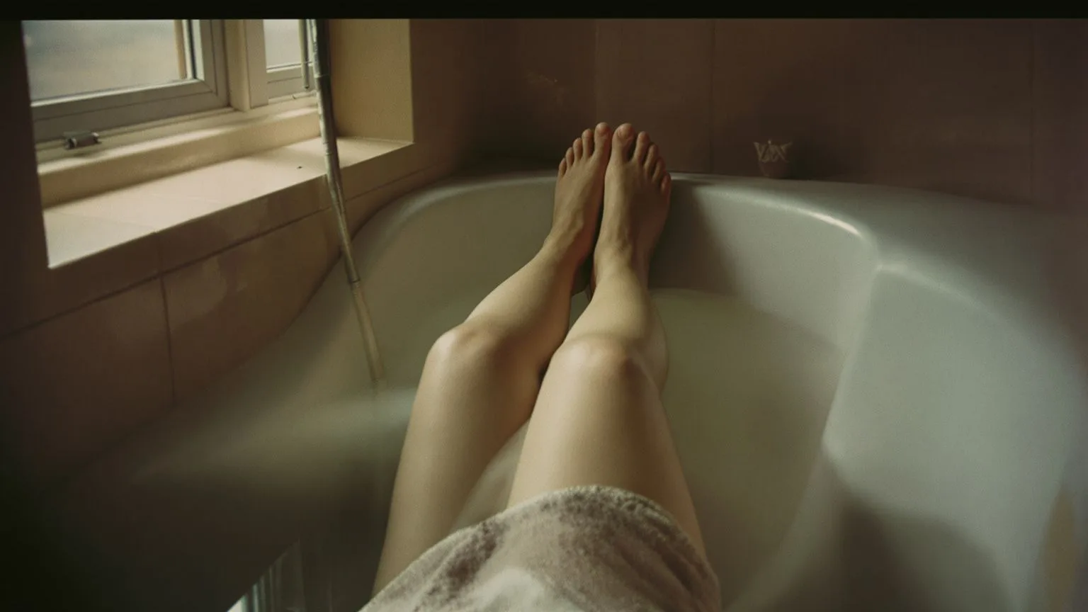 Person in quiet bath reflection, questioning why good feelings don't always signal true intuition